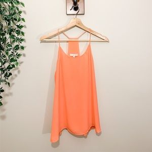 Norah. Peach Flowy Tank Top.